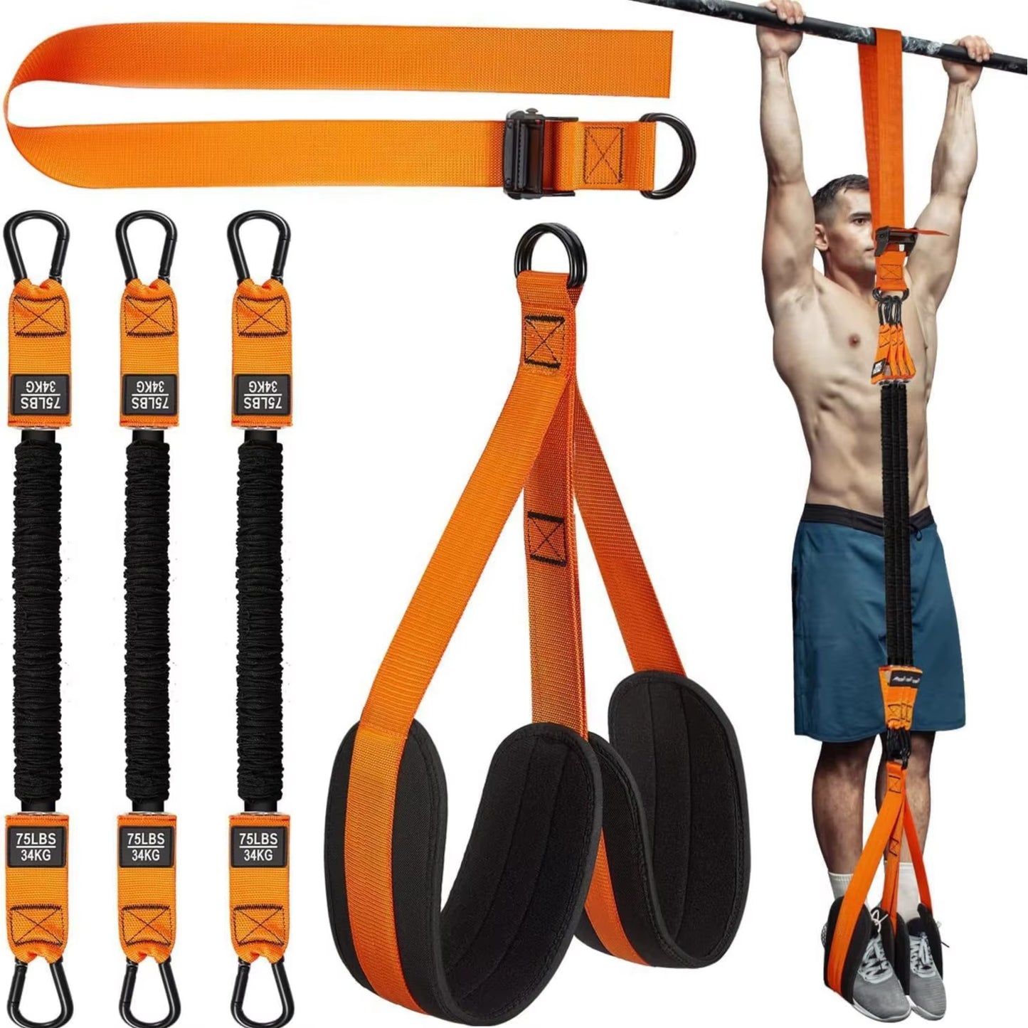 Power Trainer Pull-up Elastic Rope Set