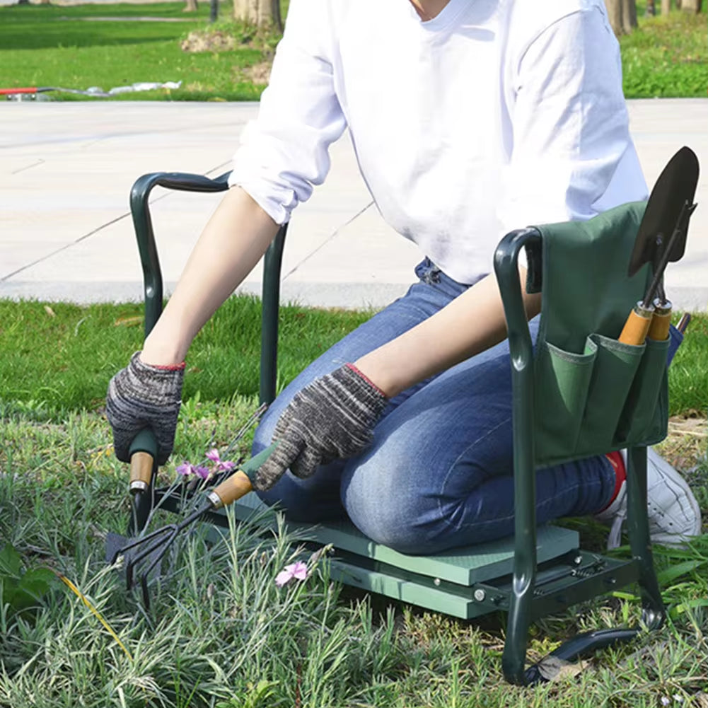 Heavy Duty Foldable Upgraded Garden Padded Kneeling Stool