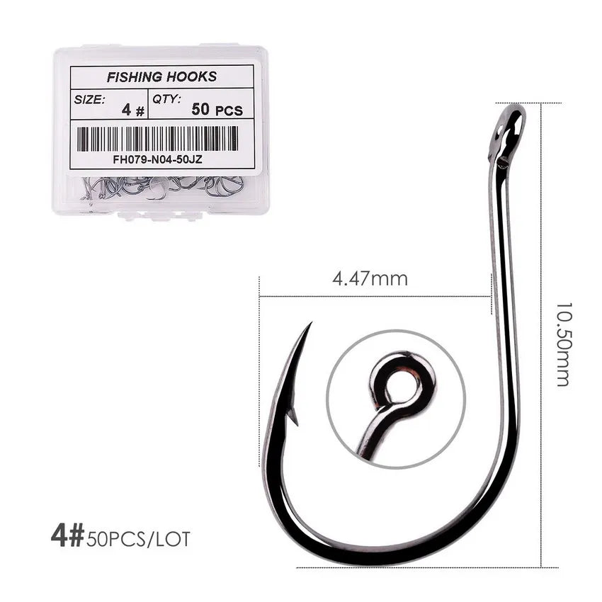 50Pcs / 20Pcs / Size 2-22# Ring Eye Japan Fishhooks