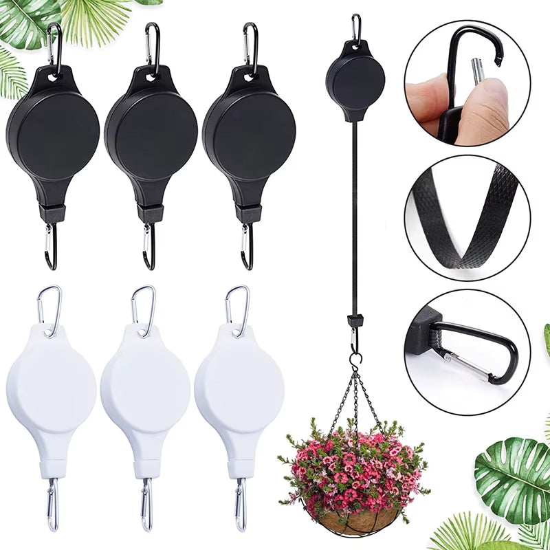 Retractable Adjustable Plant Hanger for Pots and Birds Feeder