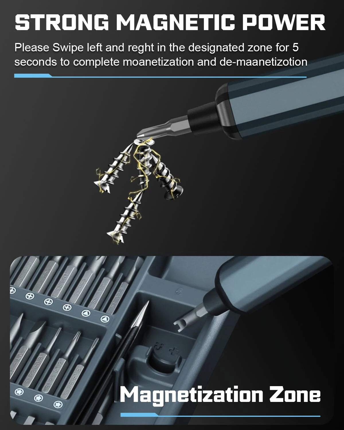 68 in 1 Electric Magnetic Screwdriver Set 5 Torque Setting