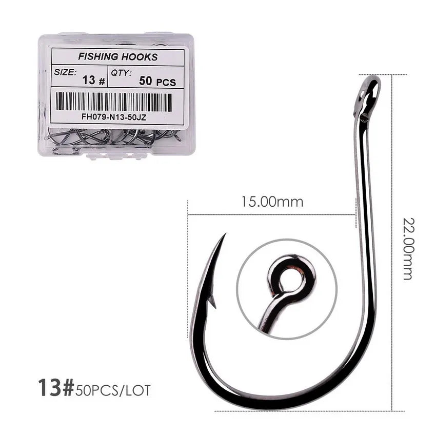 50Pcs / 20Pcs / Size 2-22# Ring Eye Japan Fishhooks