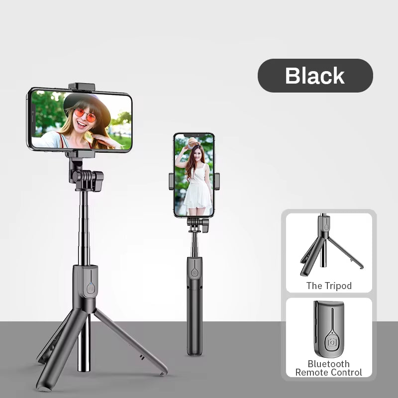 4 in 1 Wireless Bluetooth Compatible Selfie Stick LED Ring Light
