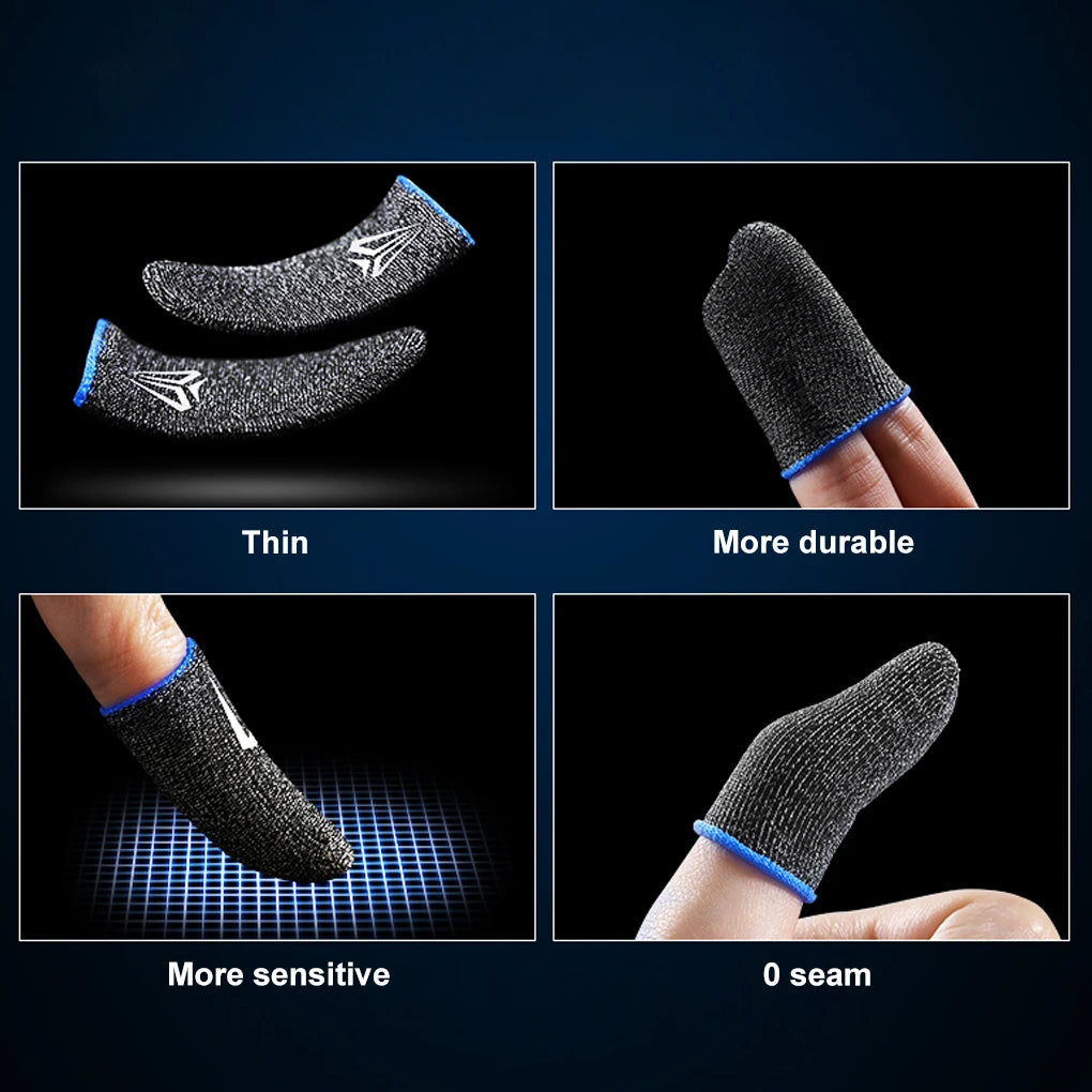 10Pcs Mobile Game Fingertip Gloves for PUBG Gamer Sweatproof Anti-Slip Touch Screen