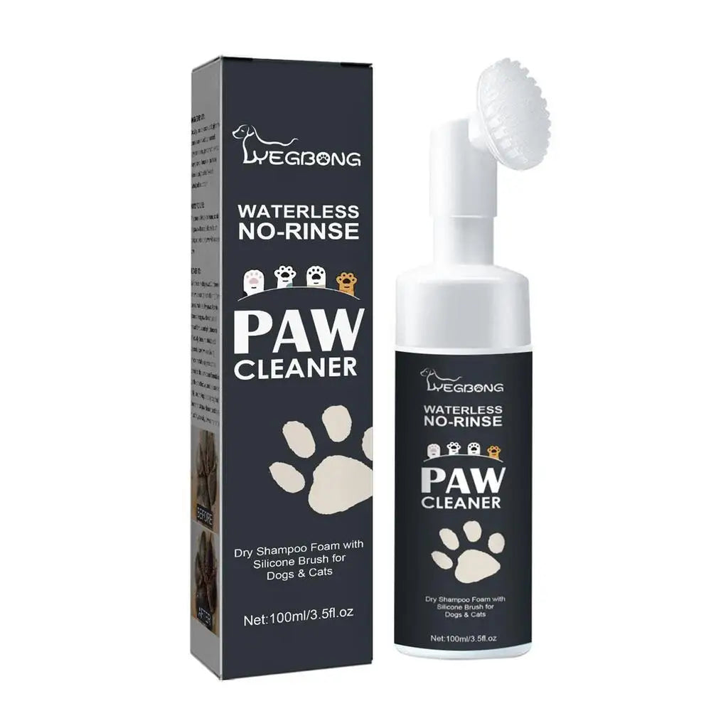 Dog Paw Cleanser w/ Brush & foam rinse-free