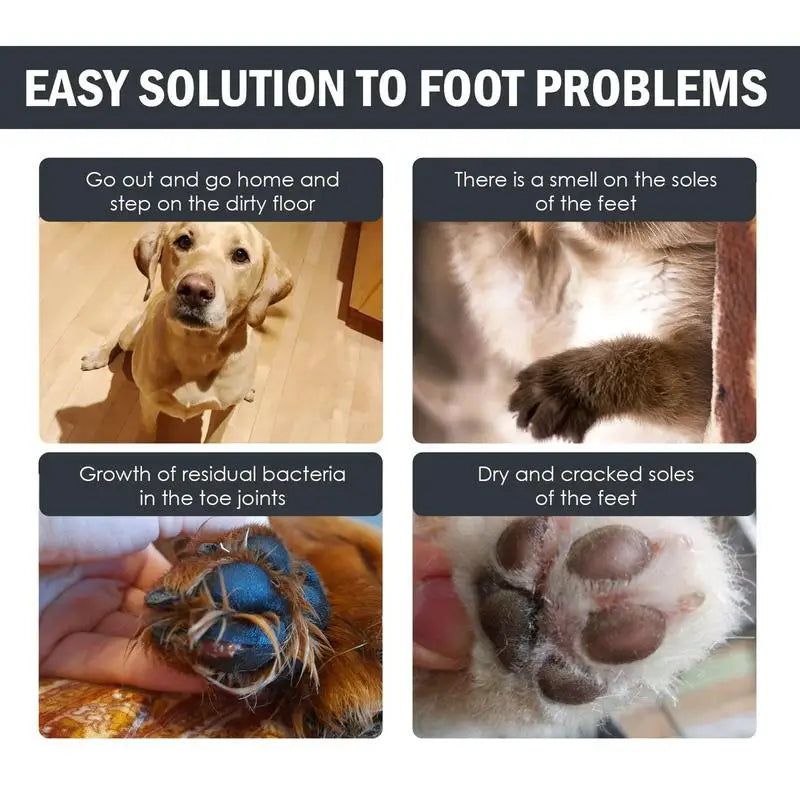 Dog Paw Cleanser w/ Brush & foam rinse-free
