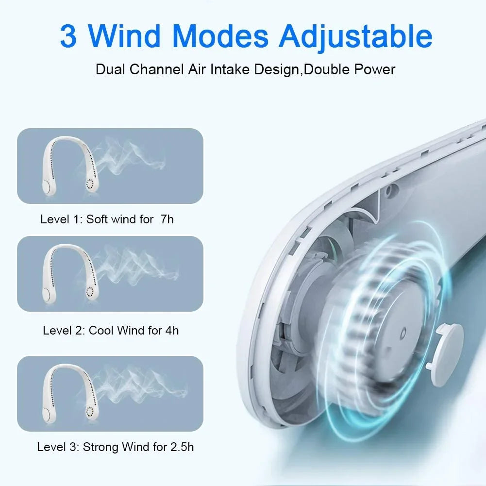 3 Speed Portable Mini Neck Fan