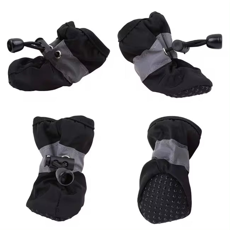 New 4Pcs Waterproof Pet Dog Shoes Anti-Slip Rain Snow Boot Thick Warm for Small Cats Dogs Puppy Dog