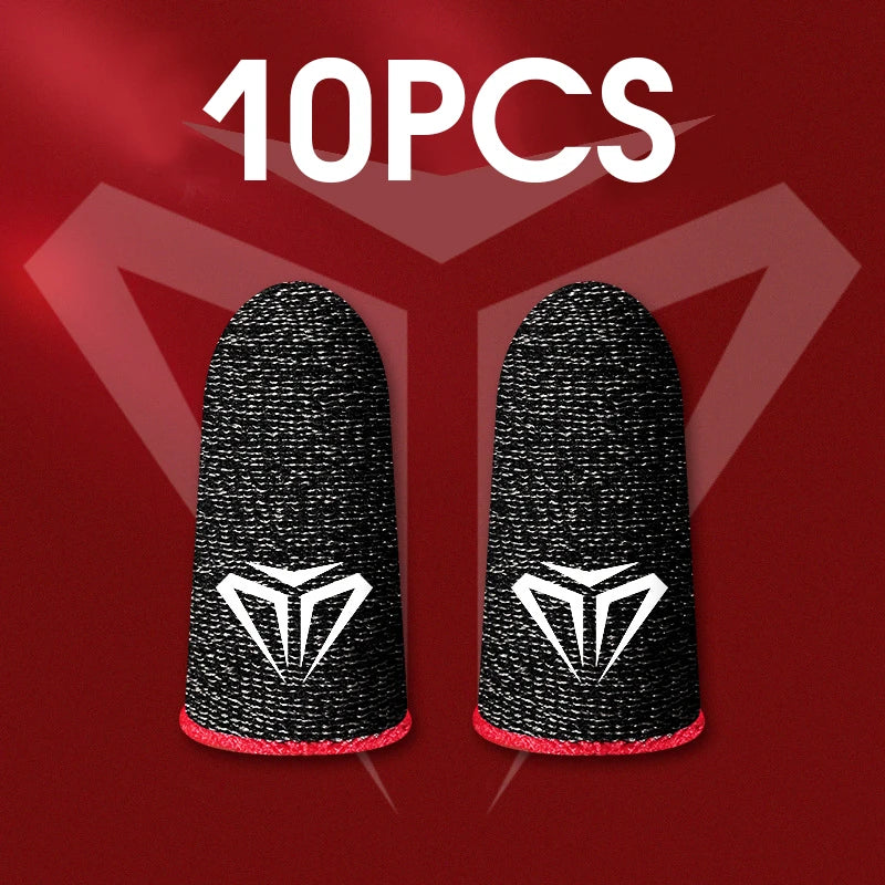 10Pcs Mobile Game Fingertip Gloves for PUBG Gamer Sweatproof Anti-Slip Touch Screen