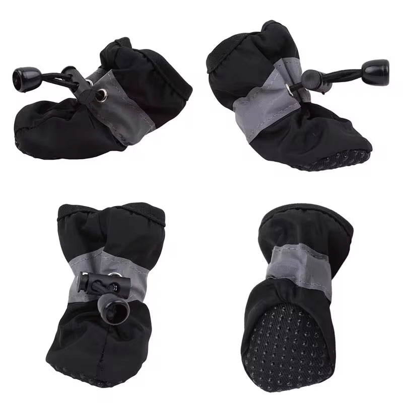 New 4Pcs Waterproof Pet Dog Shoes Anti-Slip Rain Snow Boot Thick Warm for Small Cats Dogs Puppy Dog