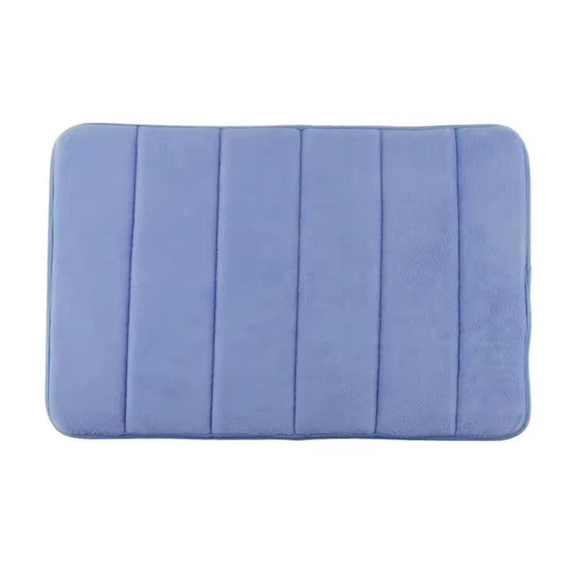 Cobblestone Embossed Bathroom Bath Mat Non-Slip w/ Memory Foam