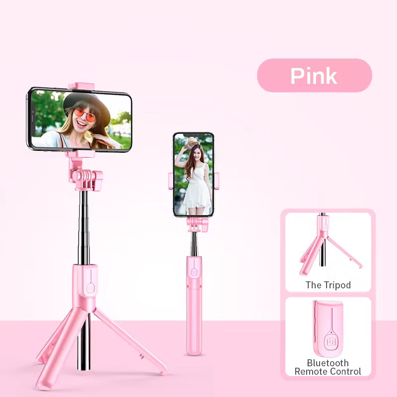 4 in 1 Wireless Bluetooth Compatible Selfie Stick LED Ring Light