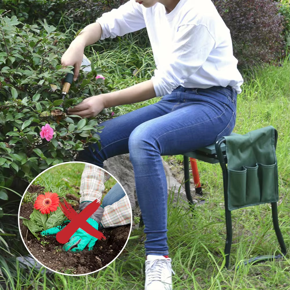 Heavy Duty Foldable Upgraded Garden Padded Kneeling Stool