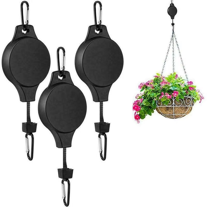 Retractable Adjustable Plant Hanger for Pots and Birds Feeder