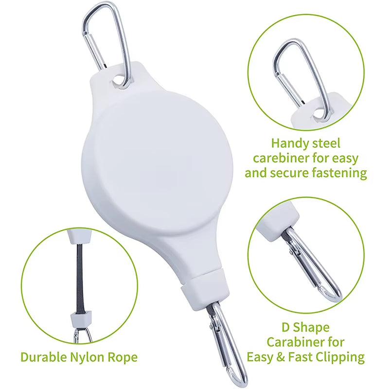 Retractable Adjustable Plant Hanger for Pots and Birds Feeder