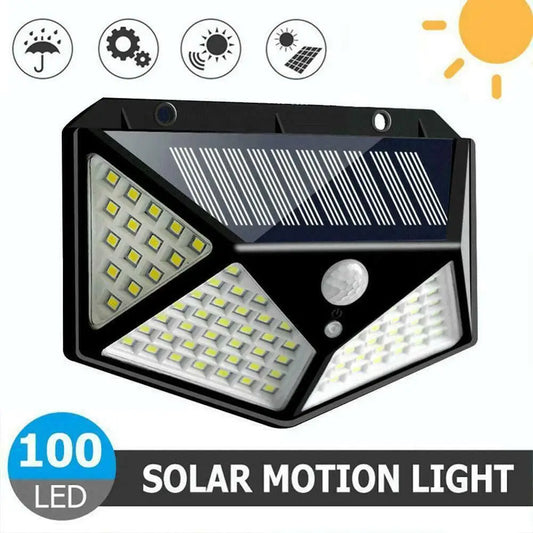 100 LED Solar Wall Lamp 4 Sides Luminous with Motion Sensor