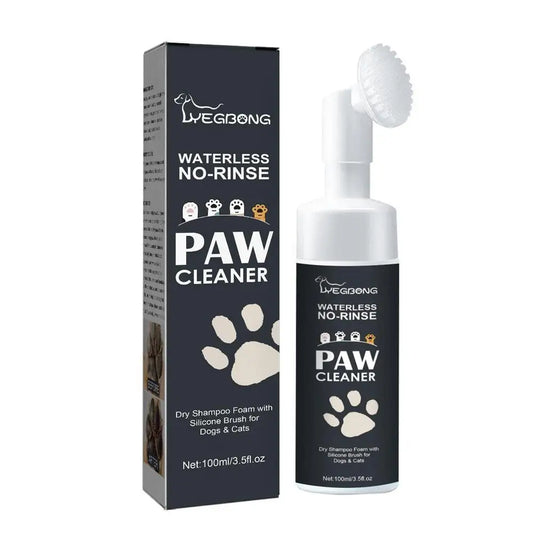 Dog Paw Cleanser w/ Brush & foam rinse-free