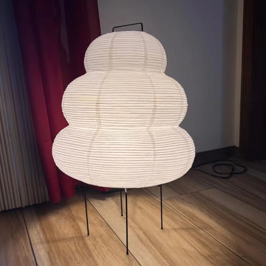 Japanese Style LED Rice Paper Desk Lamp | Bedside Night Lamp