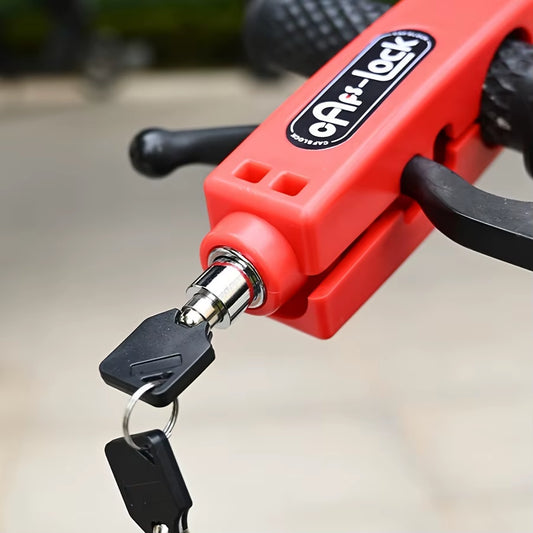 Mini Electric Vehicle Bike Anti-Theft Lock Set - Bicycle Brake Handlebar Grip Cycling Horn Throttle Lock for Scooter Motorcycle
